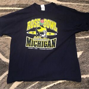 Michigan wolverines 2004 rose bowl t shirt sz xxl